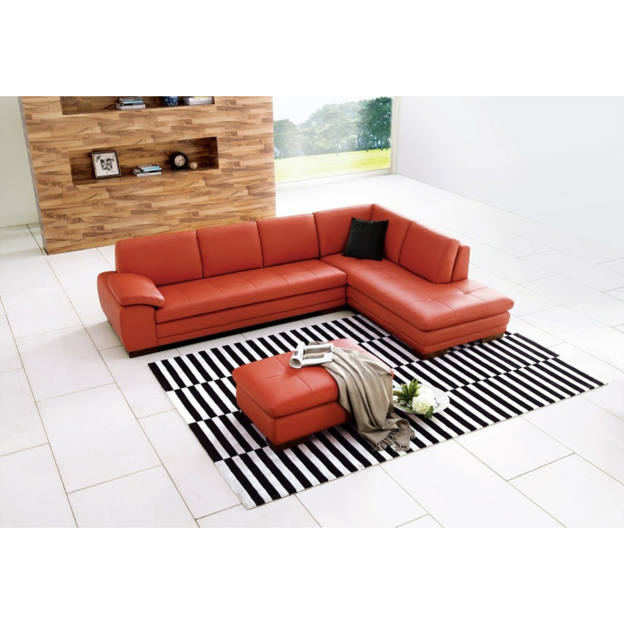 J & M 625 Leather Sectional main product photo