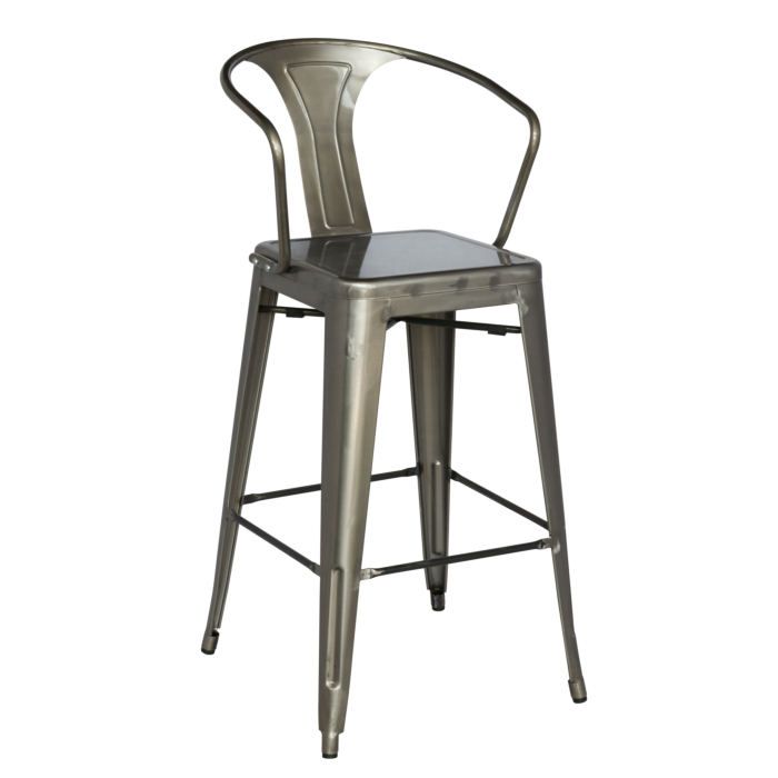 Chintaly Alfresco 8020 Bar Stool, Gun Metal main product photo