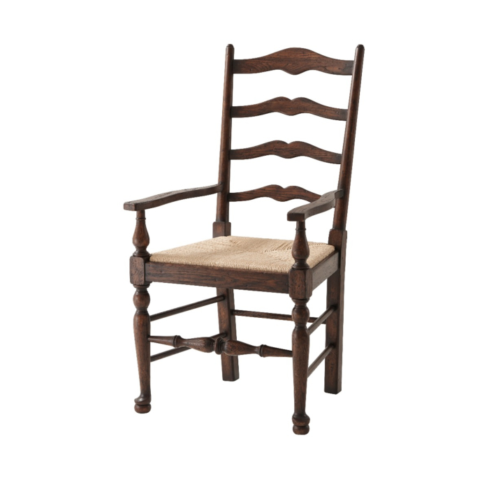 Theodore Alexander Victory Oak Ladderback Armchair main product photo