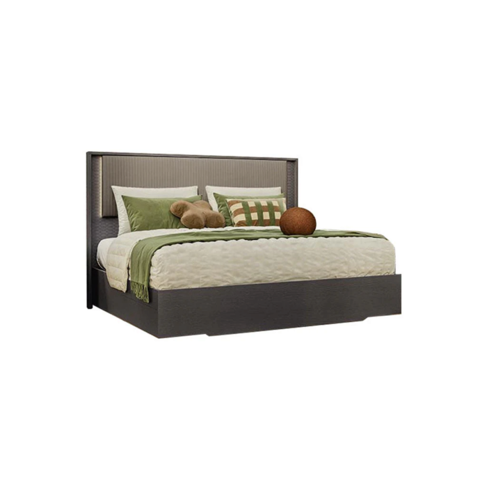 Amy Queen Bed with Lights & Upholstered Headboard | ALF (+) DA FRE main product photo