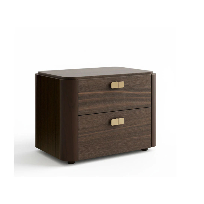 ALF Appia 31” Nightstand – Italian Modern 2-Drawer Nightstand in Matte Espresso & Termocotto Oak main product photo