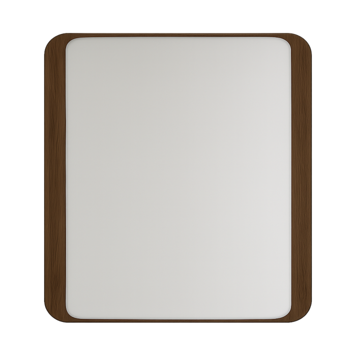 ALF Appia Mirror – Italian Modern Wall Mirror in Matte Espresso & Termocotto Oak main product photo