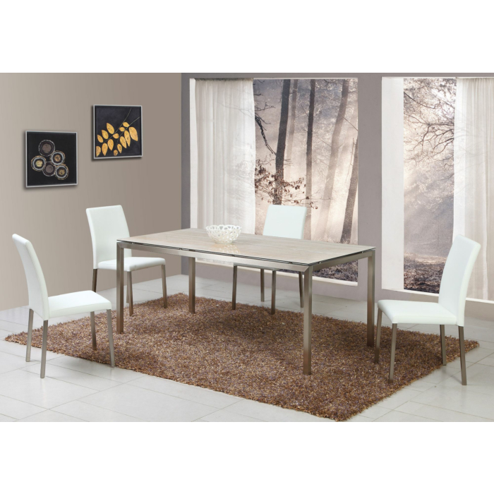 Chintaly Claudia 5 Piece Dining Room Set, White main product photo
