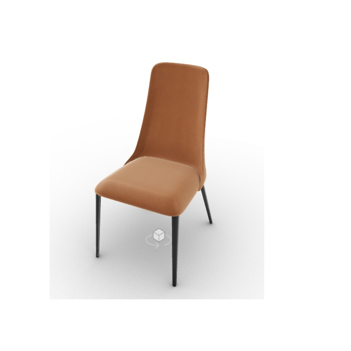 Calligaris Etoile Upholstered Chair With Metal Base main product photo