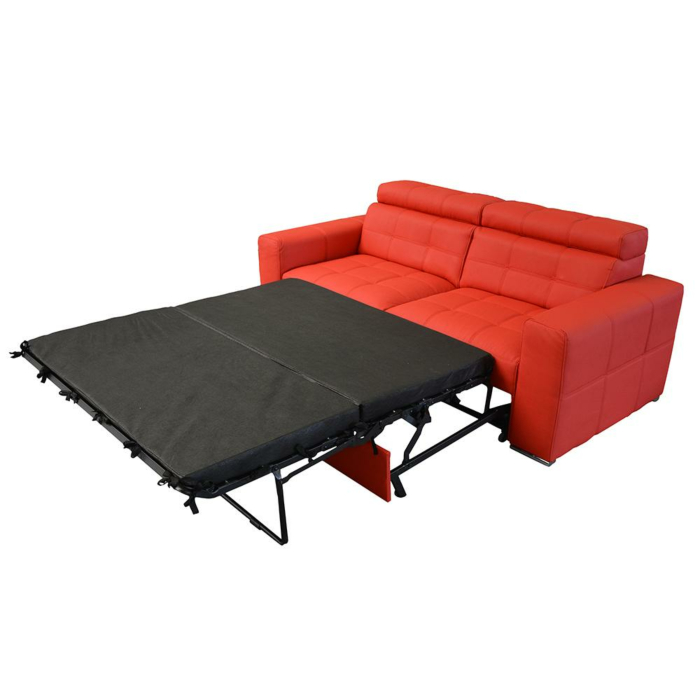 Red leather sleeper sofa on sale