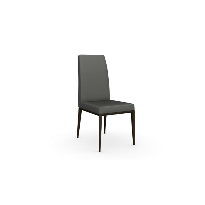Calligaris Bess High-Backed Wooden Chair, Leather Upholstered main product photo