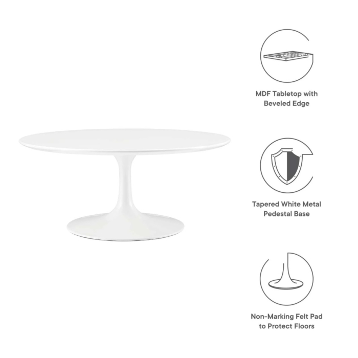 Modway Lippa 36" Round Wood Coffee Table