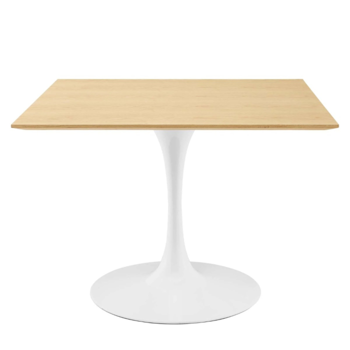 Modway Lippa 40" Square Dining Table White Natural main product photo