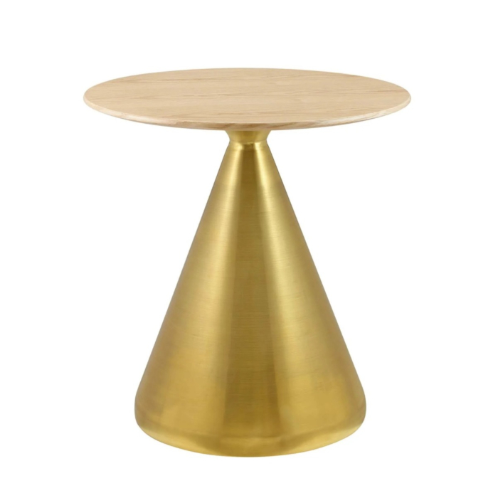 Modway Tupelo 28" Dining Table Gold Natural main product photo