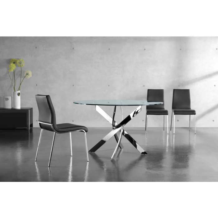 Fabiano Dining Room Set, Table and 4 White Fabiano Side Chairs main product photo