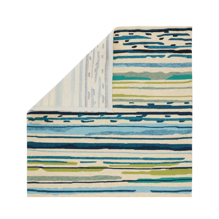 Jaipur Living Sketchy Lines Indoor/ Outdoor Abstract Blue/ Green Area Rug