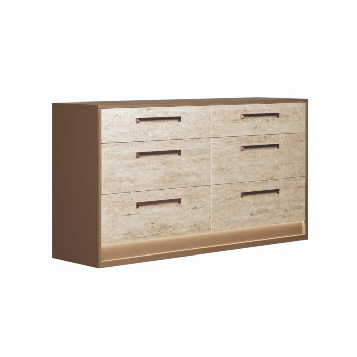 ALF Jo Dresser – Gold High Gloss & Travertino Eco-Stone Finish main product photo