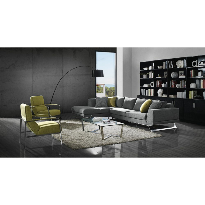 Lia Sectional Sofa, Gray Fabric | Creative Furniture main product photo