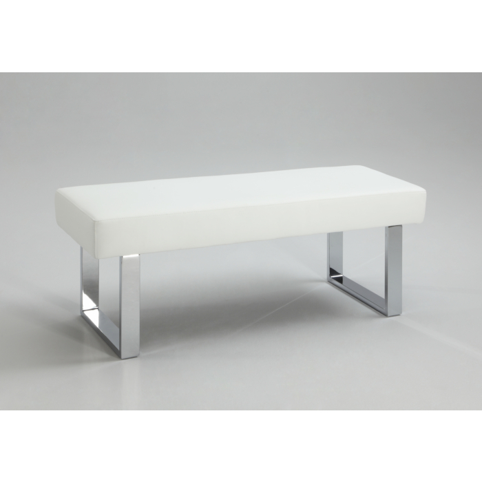 Chintaly Linden Dining Bench, White main product photo