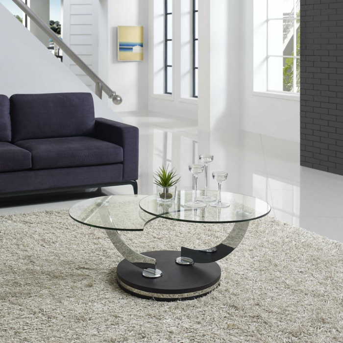 Lulu Rotating Coffee Table, Espresso Base