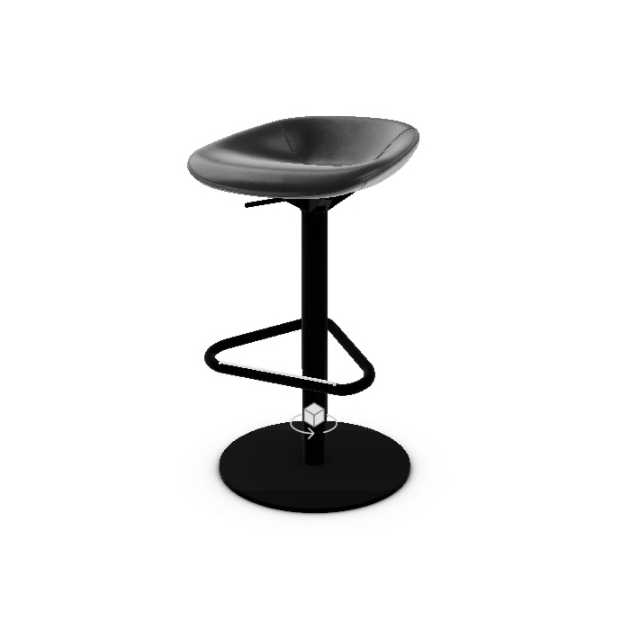Calligaris Palm Polyurethane Foam Stool With Swivelling Base Adjustable In Height