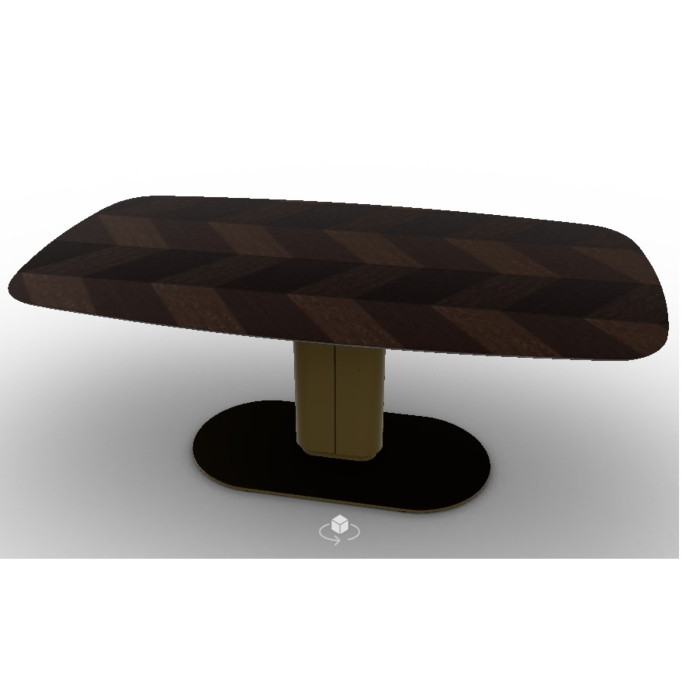 Calligaris Cameo Table With A Non-extending Elliptical Top And Central Base main product photo