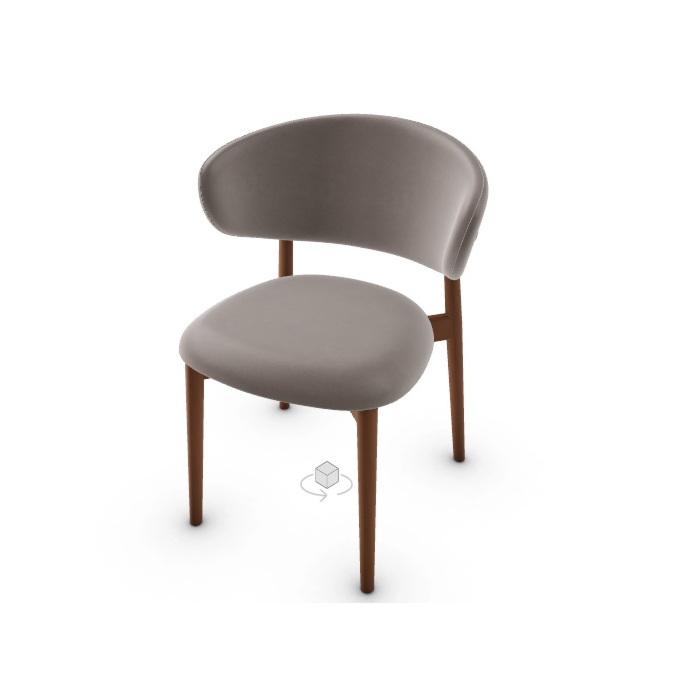 Calligaris Oleandro Wooden Chair With Upholstered Seat And Backrest main product photo