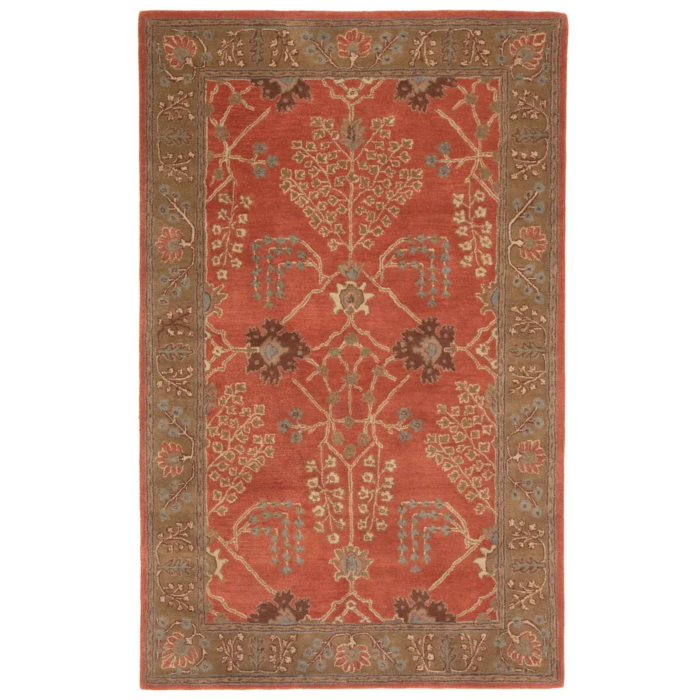 Jaipur Living Chambery Handmade Floral Orange/ Brown Round Area Rug main product photo