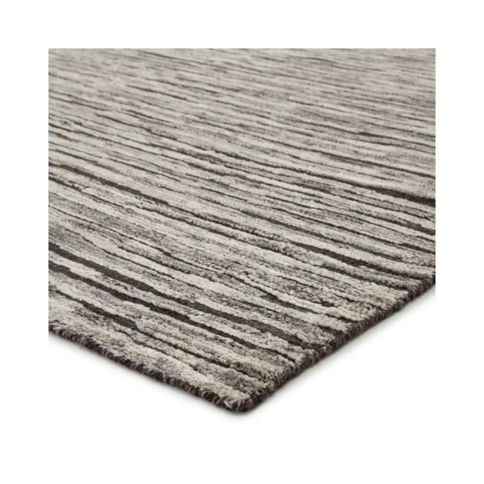 Jaipur Living Ramsay Hand-Knotted Striped Dark Gray Ivory Area Rug 