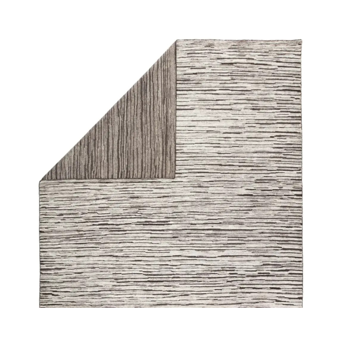 Jaipur Living Ramsay Hand-Knotted Striped Dark Gray Ivory Area Rug 