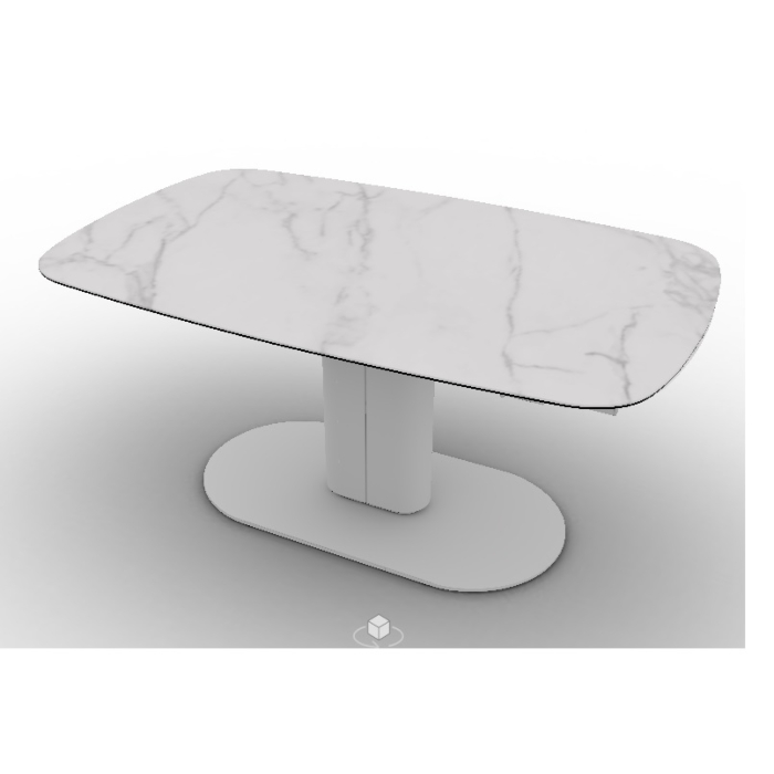 Calligaris Cameo Table With An Extendable Elliptical Top And Central Metal Base main product photo