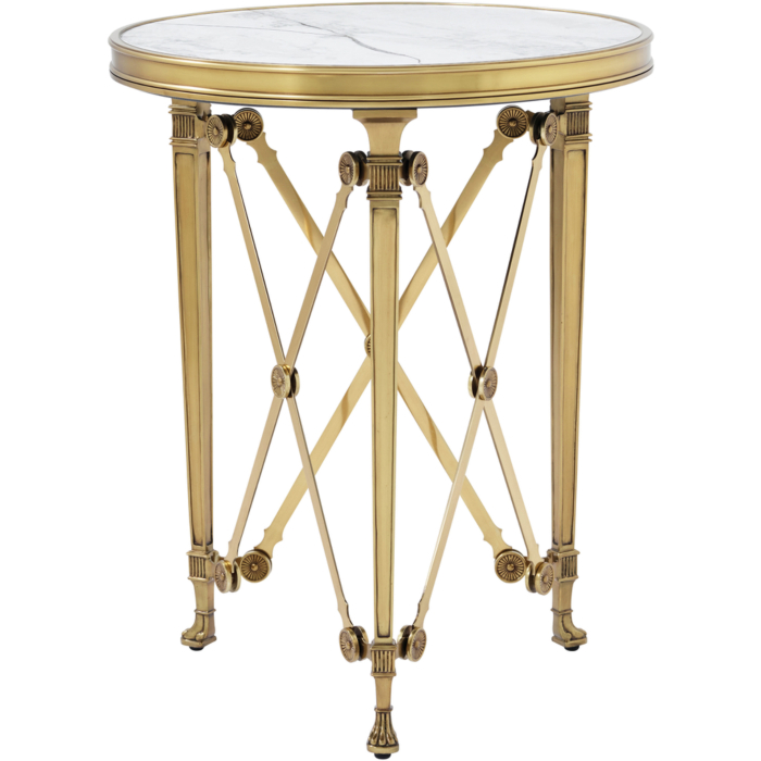 Theodore Alexander Spencer London Small Round Brass Side Table