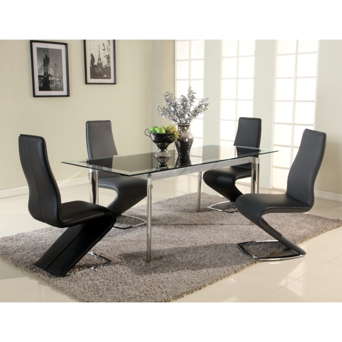 Chintaly Tara Extendable Dining Table, Black main product photo