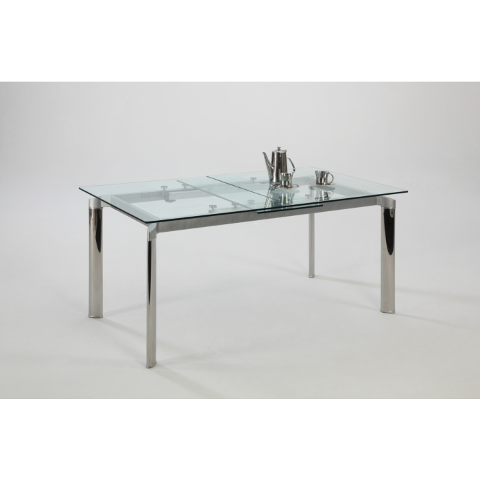 Chintaly Tara Extendable Dining Table, Clear main product photo