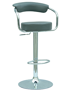 Chintaly 0326 Adjustable Swivel Bar Stool, Gray