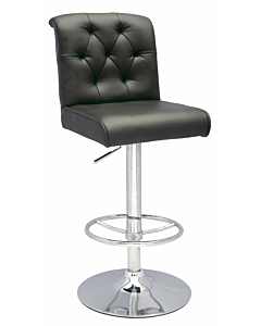 Chintaly 0355 Adjustable Swivel Bar Stool, Black