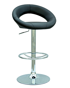 Chintaly 0379 Adjustable Swivel Bar Stool, Black