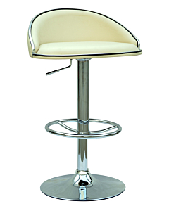 Chintaly 0388 Adjustable Swivel Bar Stool, Cream