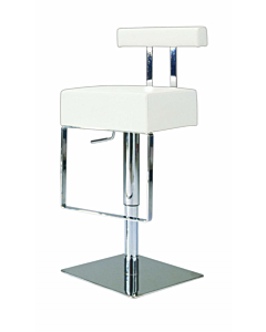 Chintaly 0812 Adjustable Swivel Bar Stool, White