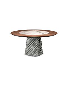 Atrium Ker-Wood Round Dining Table with Swivel Insert