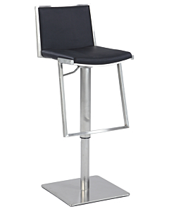Chintaly 0894 Height Adjustable Swivel Bar Stool, Black