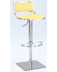 Chintaly 0895 Adjustable Swivel Bar Stool, Yellow