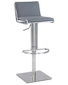 Chintaly 0896 Height Adjustable Swivel Bar Stool, Gray