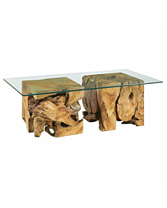 Hammary Hidden Treasures Square Root Table With Glass Top