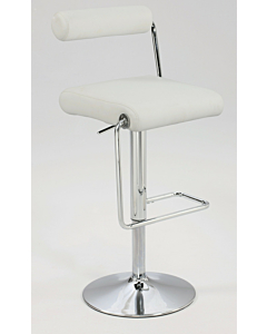 Chintaly 0979 Height Adjustable Swivel Bar Stool, White