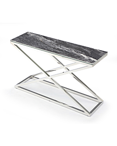 Tristan Console Table, Ceramic Dark Gray Gloss | Creative Furniture