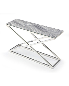 Tristan Console Table, Ceramic Gray Gloss | Creative Furniture