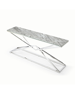 Pyramid Console Table, Ceramic Gray Gloss | Creative Furniture