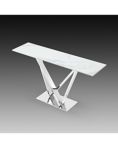 Victory Console Table, Ceramic White Gloss | Creative Furniture