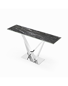 Victory Console Table, Ceramic Black Gloss | Creative Furniture