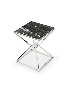 Pyramid End Table, Ceramic Dark Gray Gloss | Creative Furniture