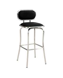 Chintaly 1192 Modern Bar Stool, Black