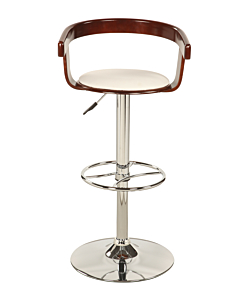 Chintaly 1331 Height Adjustable Bar Stool, White
