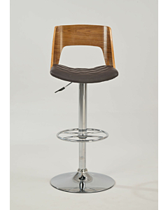 Chintaly 1332 Height Adjustable Bar Stool Brown