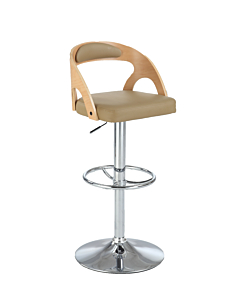 Chintaly 1482 Height Adjustable Bar Stool Beige